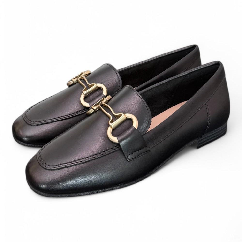 Mocassino accessorio pelle nera Francesco B.<BR/> 