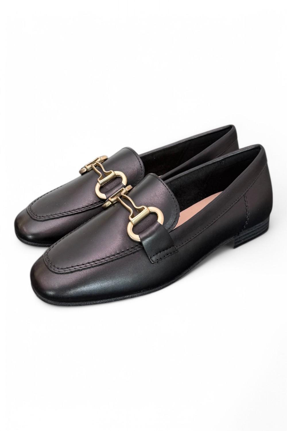 Mocassino accessorio pelle nera Francesco B.<BR/> 