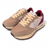 Sneaker donna Sun68 Ally vintage beige bordeaux 