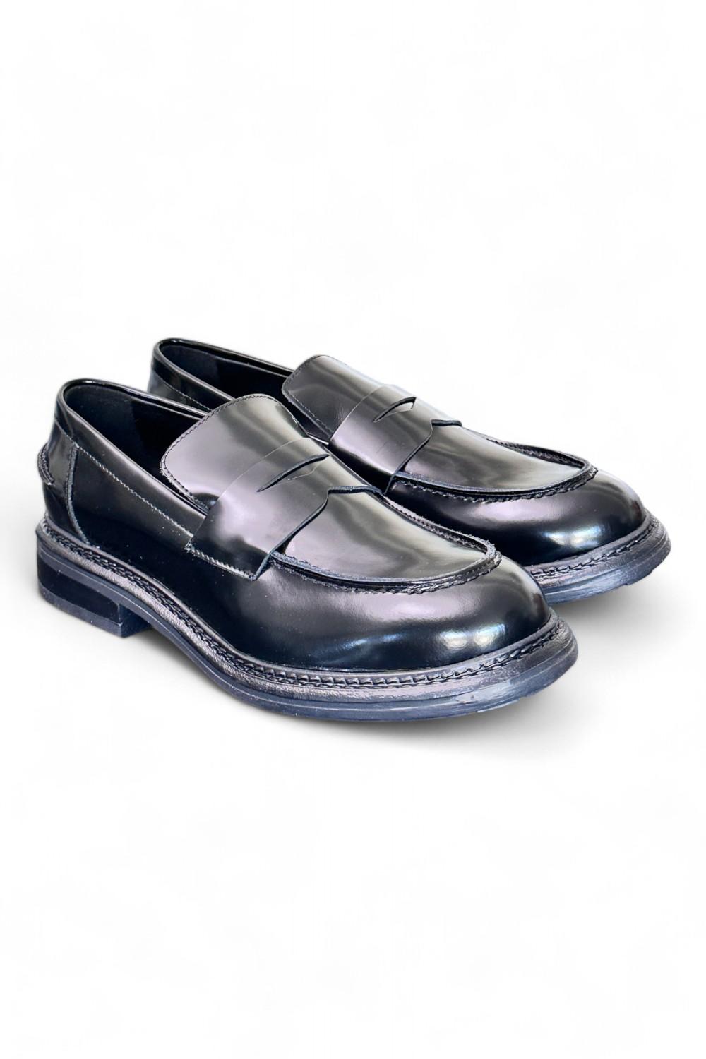 Mocassino donna Uma Parker man style nero<BR/> 