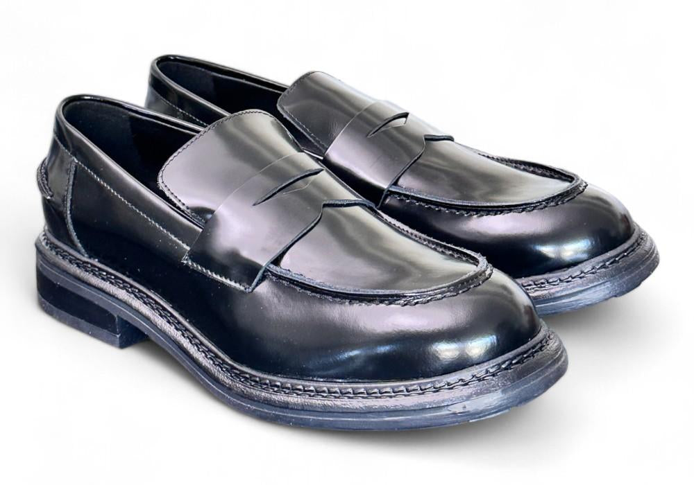 Mocassino donna Uma Parker man style nero<BR/> 