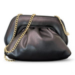 Pochette chiusura scatto ecopelle black 