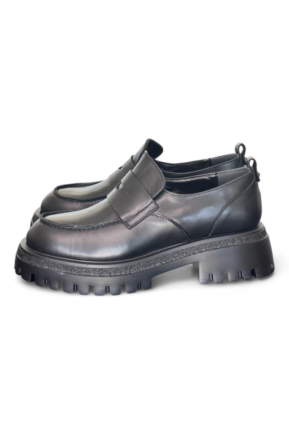 Mocassino donna nero tacco 40 Target<BR/> 