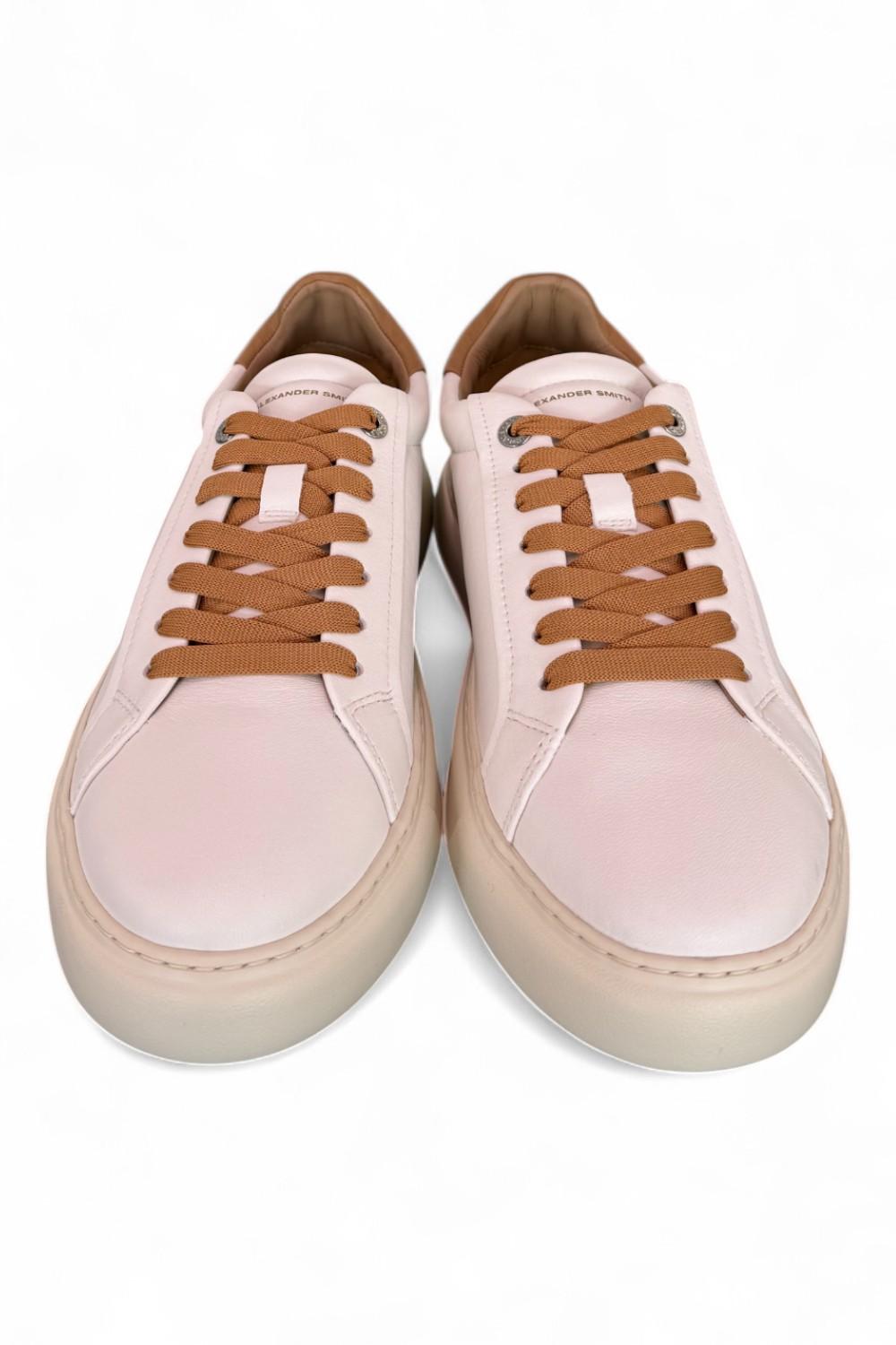 Sneaker uomo Soho white mustard Alexander Smith<BR/> 