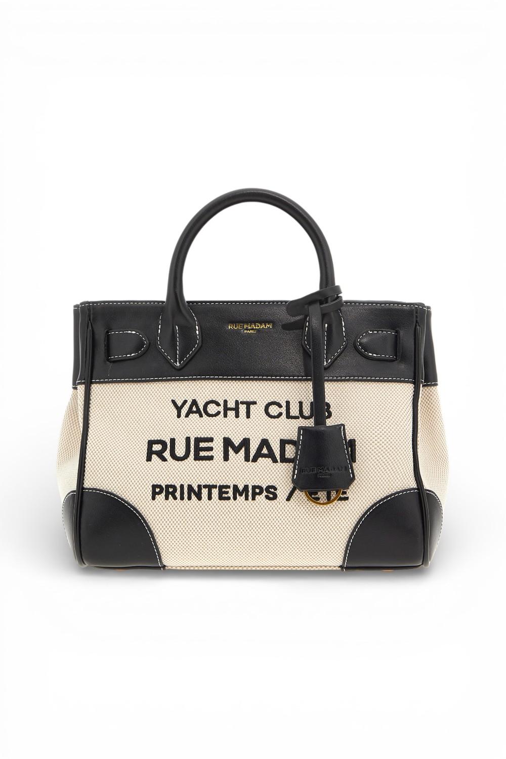 Shopping Riviera Tote bag mini beige black Rue Madam 