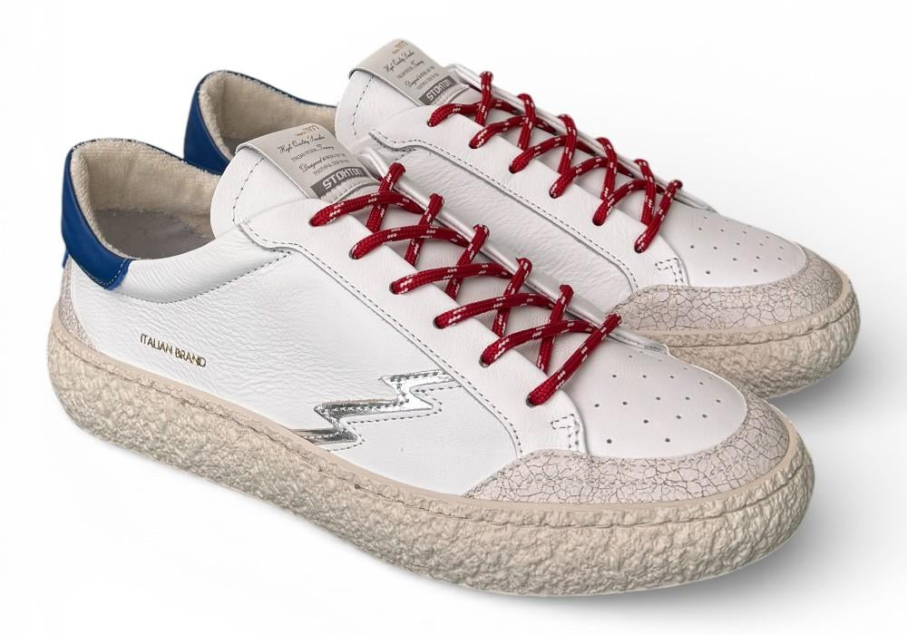 Sneaker uomo Voltio pelle bianca Stokton<BR/> 