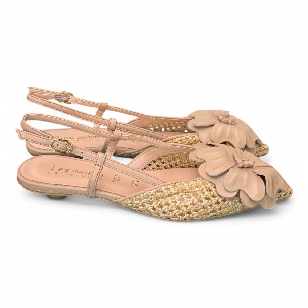 Slingback rete fiore canapa Les Autres<BR/> 