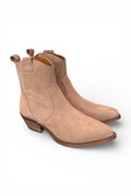 Stivaletto texano corto suede beige Ranye