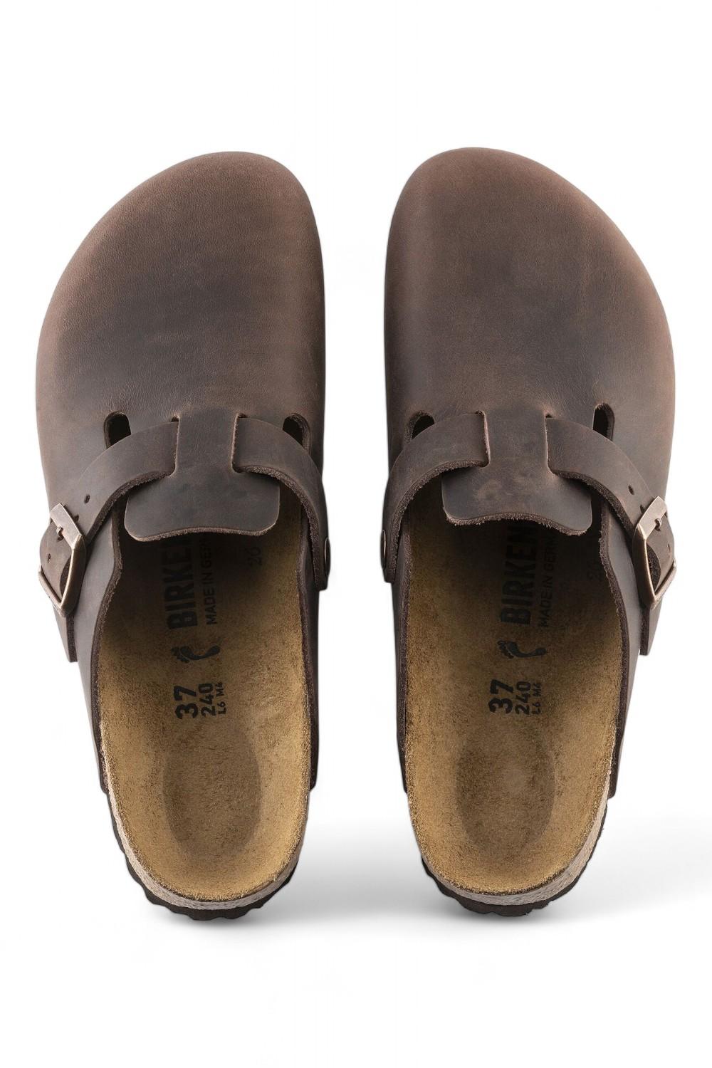 Sabot Boston Birkenstock Habana 860133 testa di moro uomo 