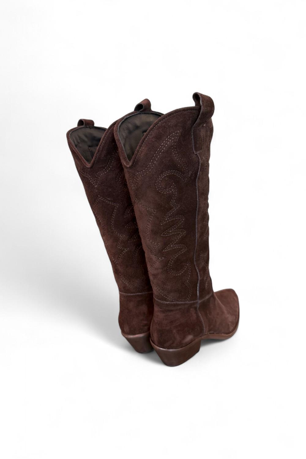 Stivale texano suede testa di moro Ranye 