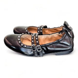 Ballerina cintini pelle nera Dei Colli<BR/> 