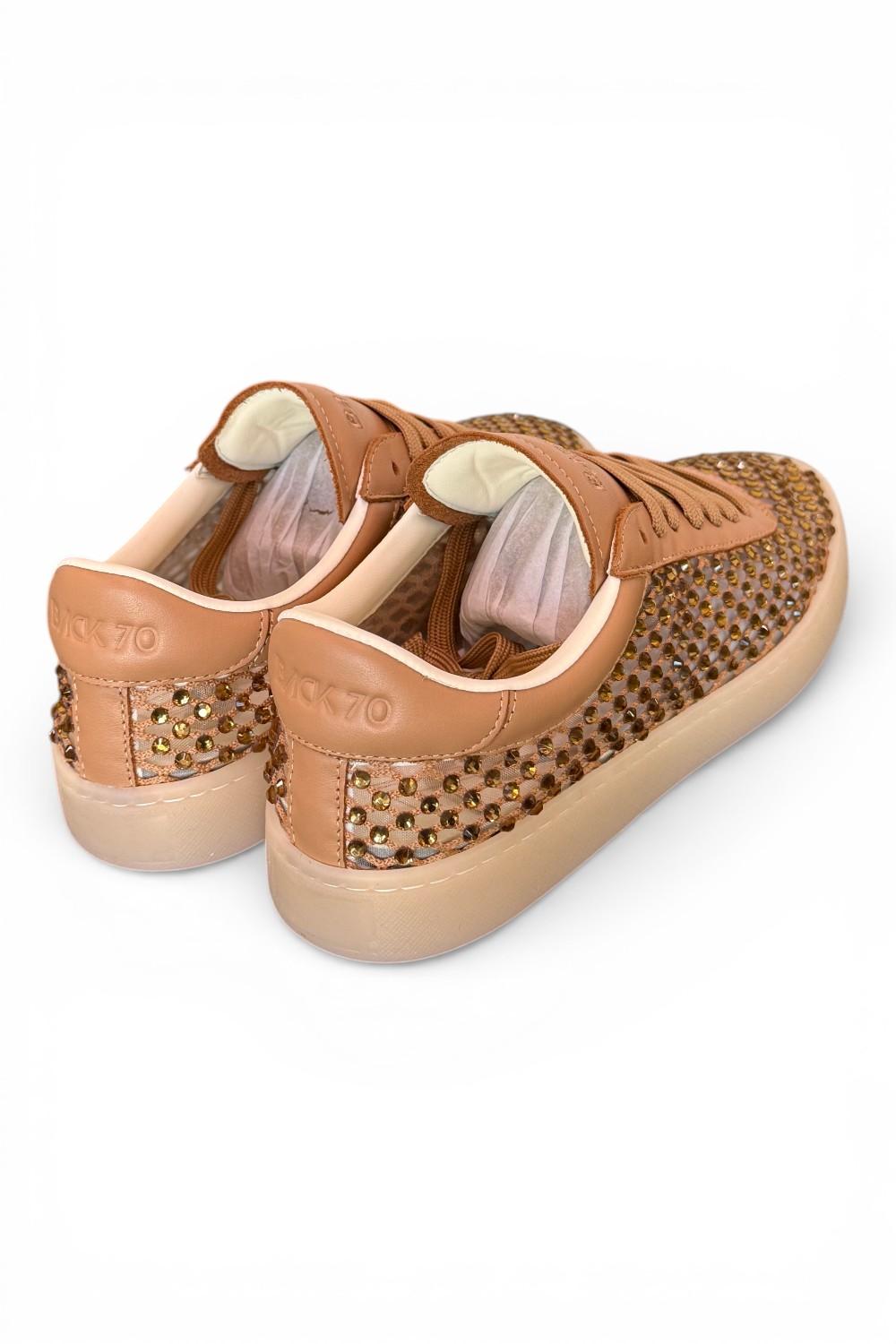 Sneaker smart strass brown Back70 