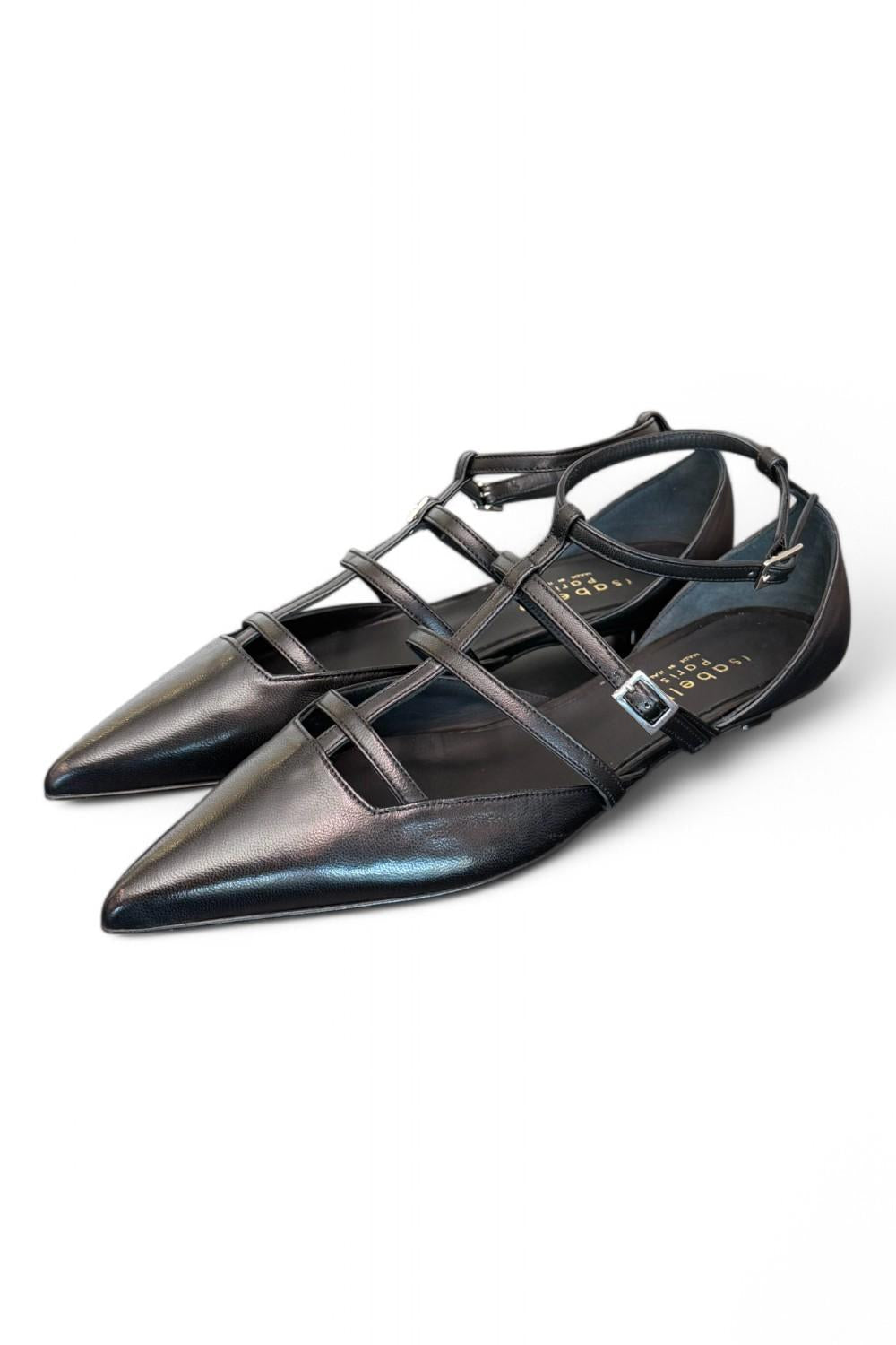 Ballerina semiaperta nera Isabelle Paris 