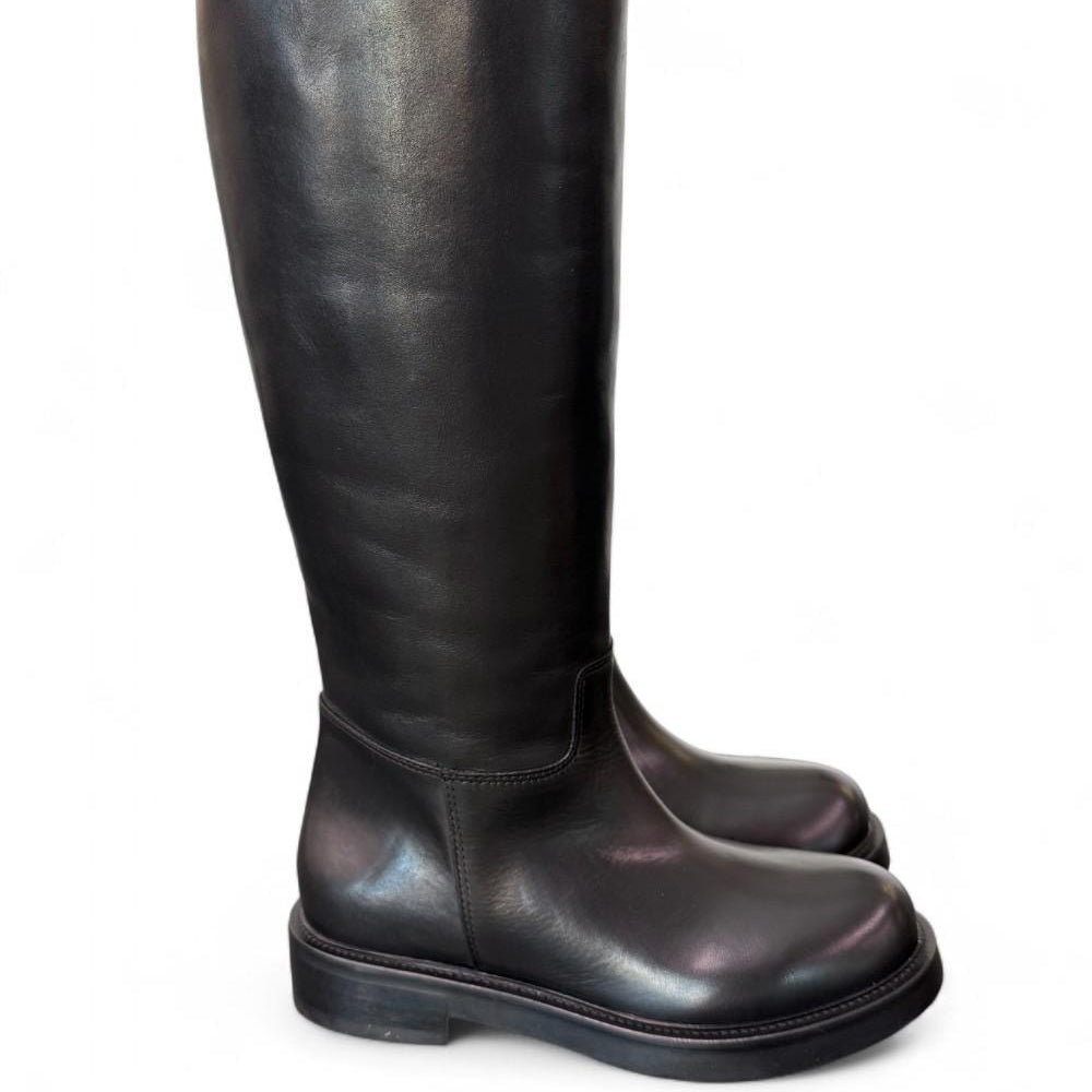 Stivale pompiere pelle nera Anima <BR/> 