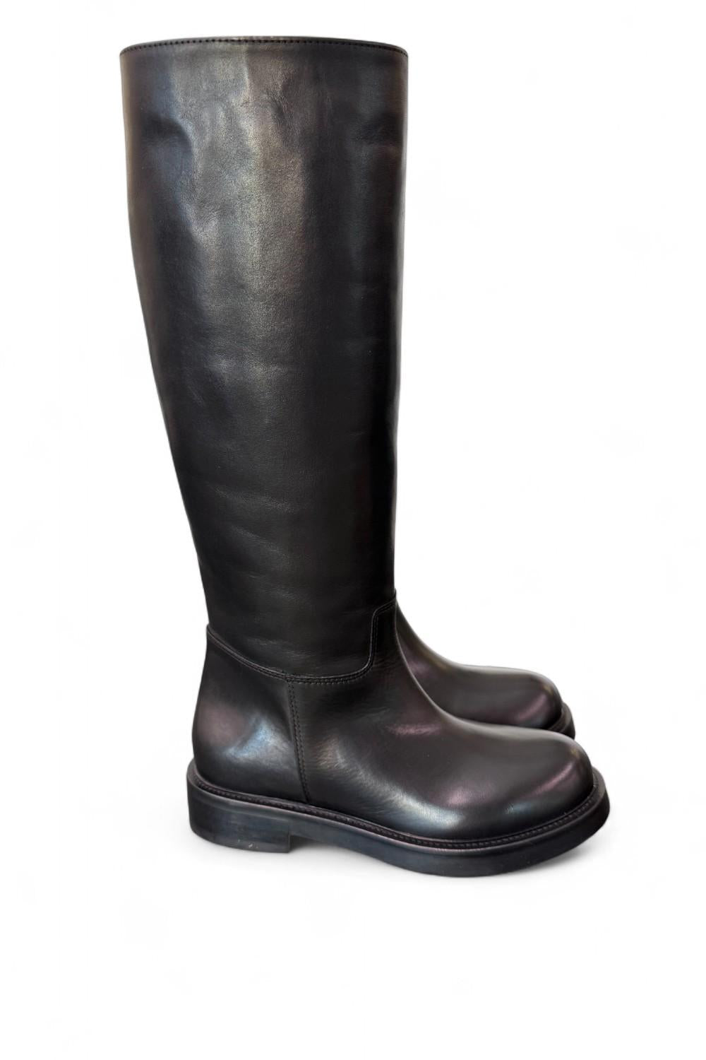 Stivale pompiere pelle nera Anima <BR/> 