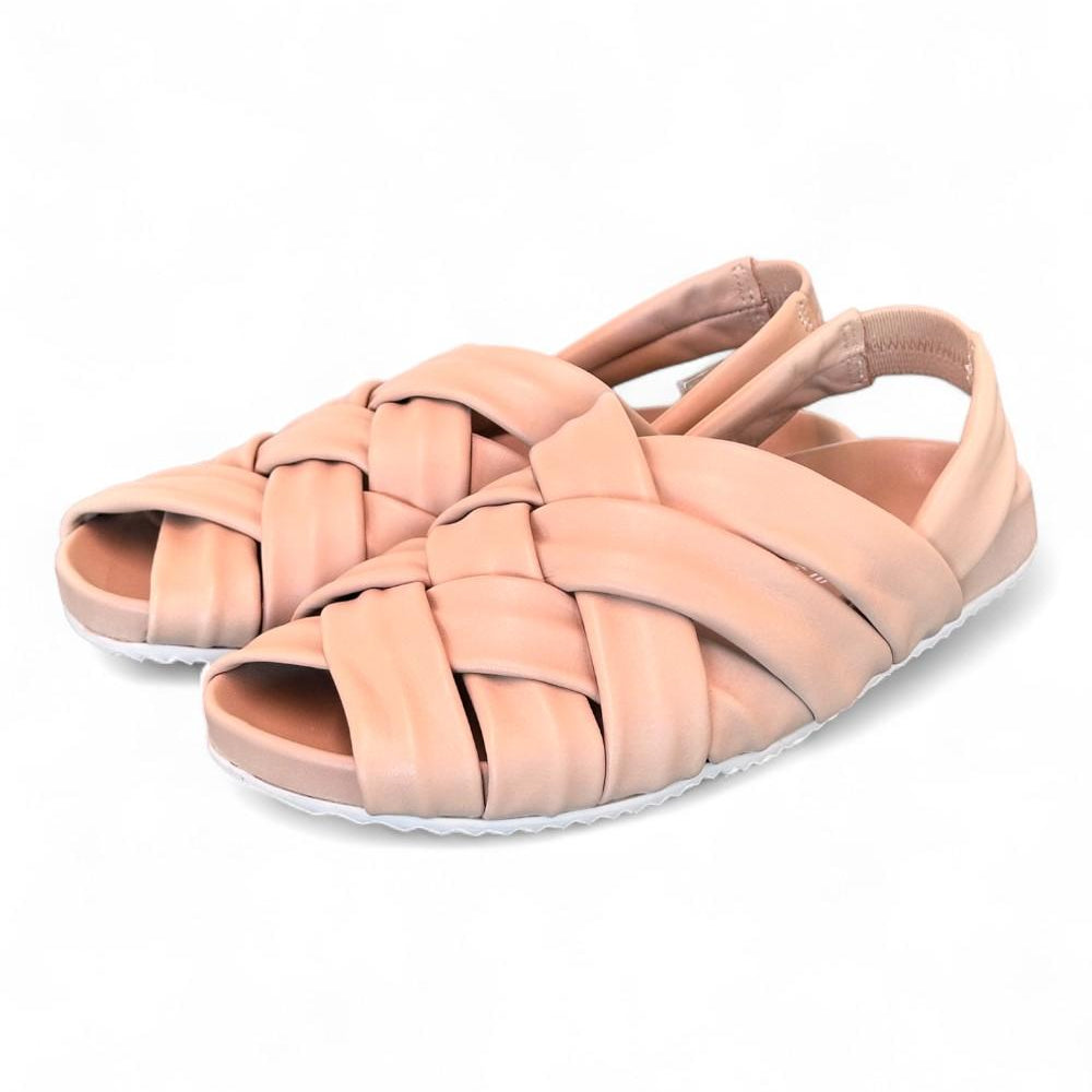 Sandalo flat intrecci sabbia Patrizia Bonfanti 