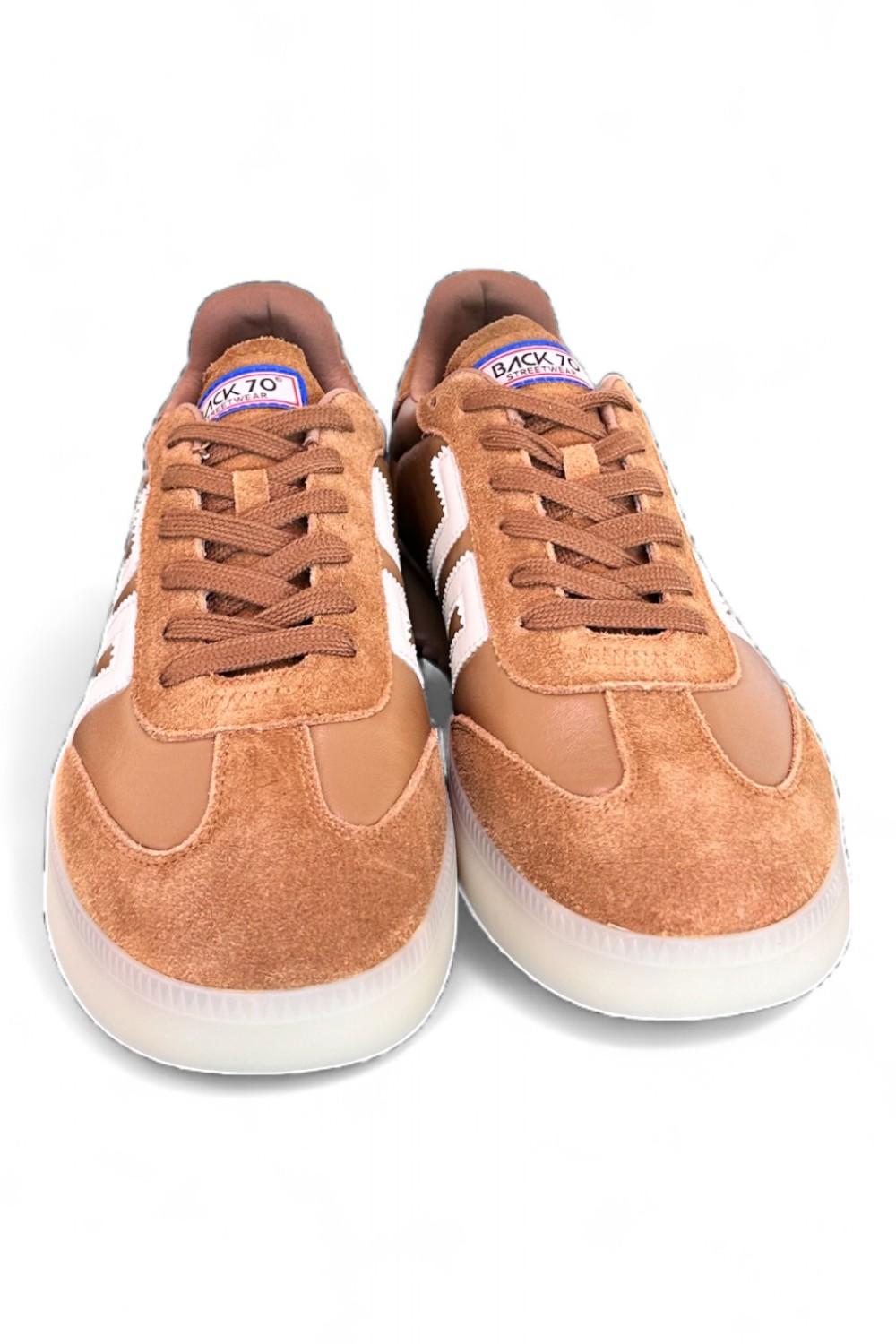 Sneaker uomo Boston Back 70 cuoio bianca 