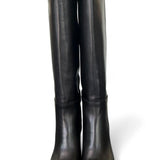 Stivale tubo T80 pelle nera Elisa Lanci<BR/> 