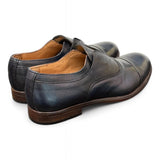 Scarpa uomo no-lace blu F.lli Rennella puntale 