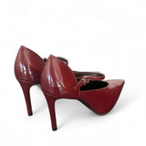 Decolté cinturino in pelle lucida bordeaux Chantal 