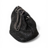 Pochette secchiello strass Scarlet nero 