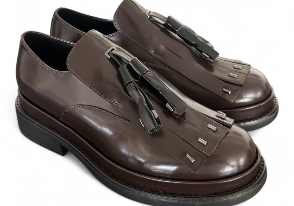 Mocassino spazzolato mappi testa di moro Zanon 
