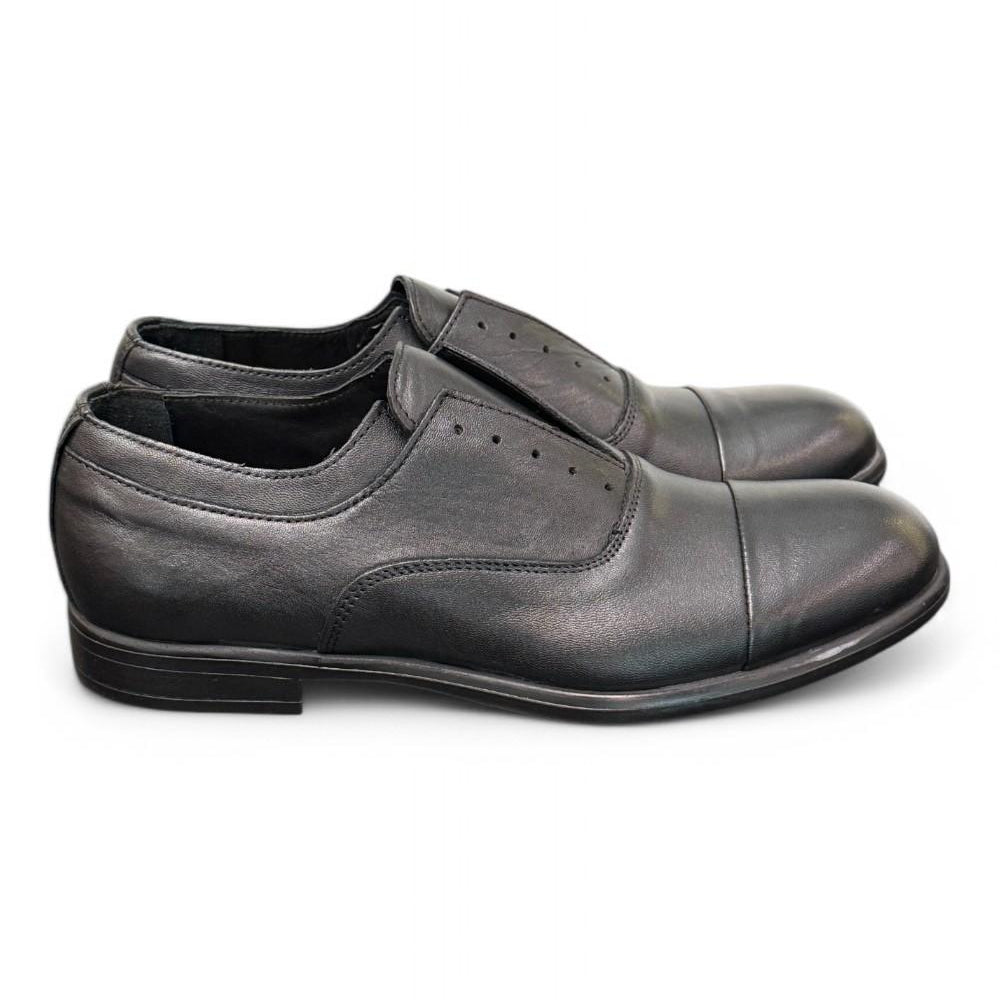 Scarpa uomo no-lace nera F.lli Rennella puntale 