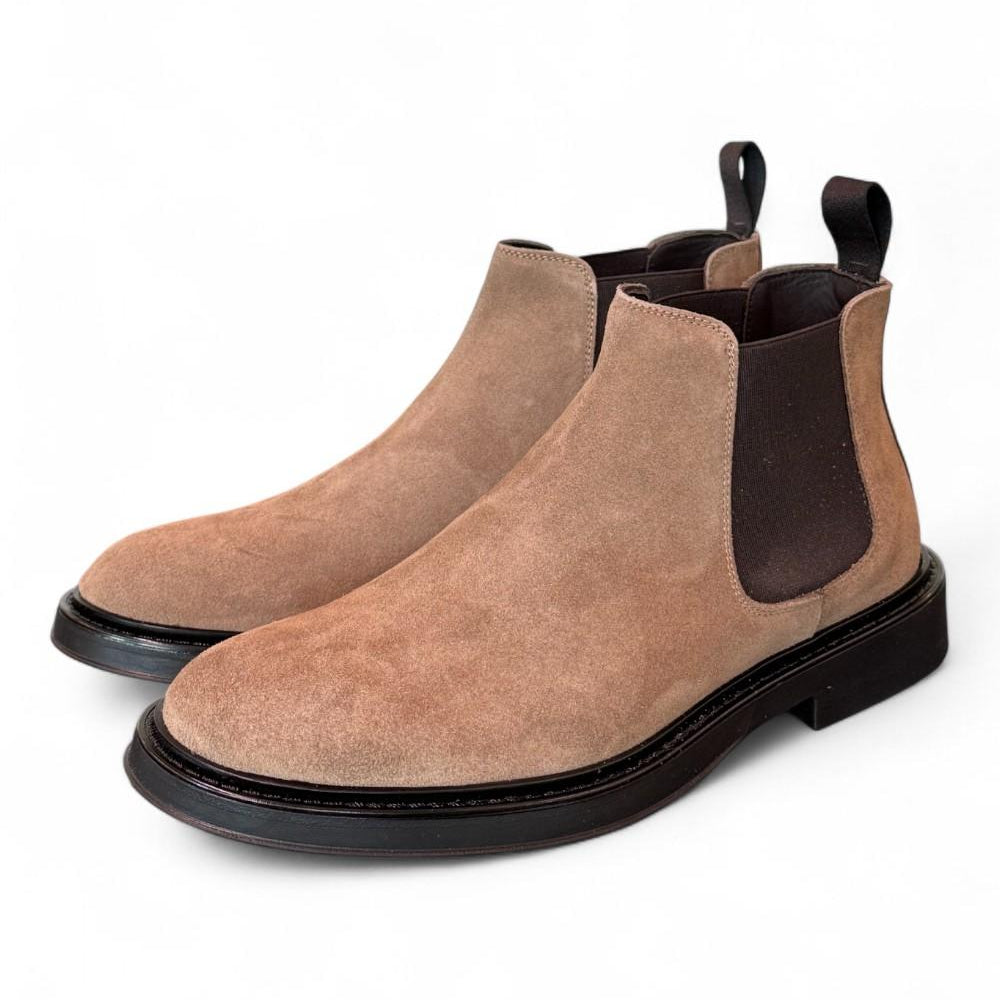 Stivaletto beatles suede tortora Dino Draghi<BR/> 