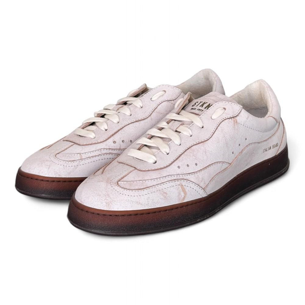 Sneaker uomo Stokton venus bianco latte vintage 