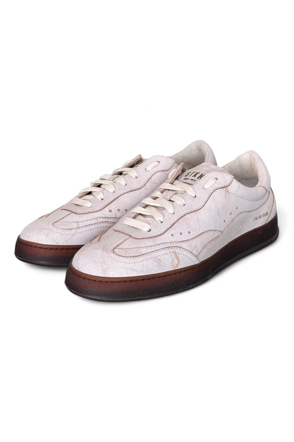 Sneaker uomo Stokton venus bianco latte vintage 