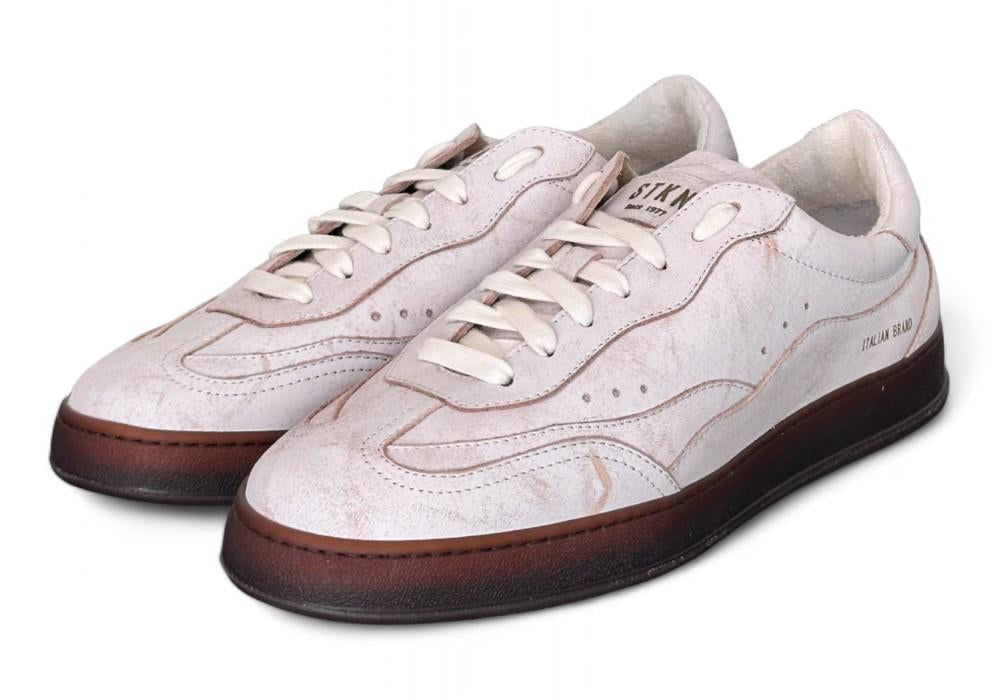 Sneaker uomo Stokton venus bianco latte vintage 