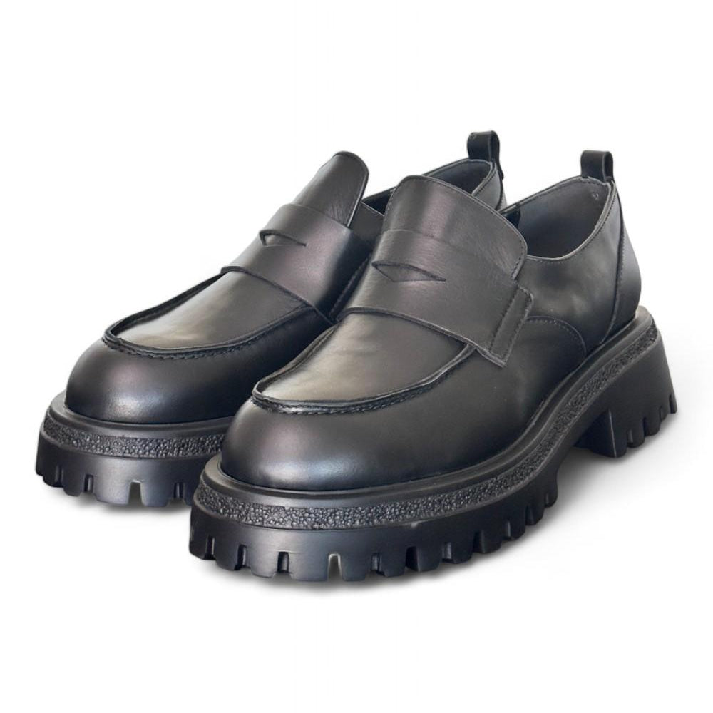 Mocassino donna nero tacco 40 Target<BR/> 