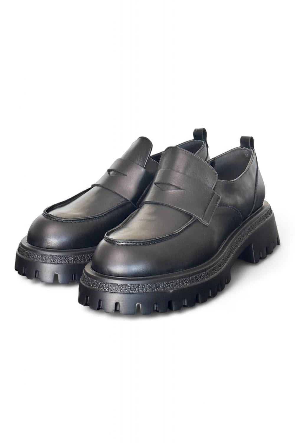 Mocassino donna nero tacco 40 Target<BR/> 