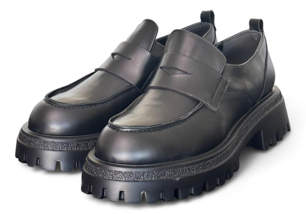 Mocassino donna nero tacco 40 Target<BR/> 