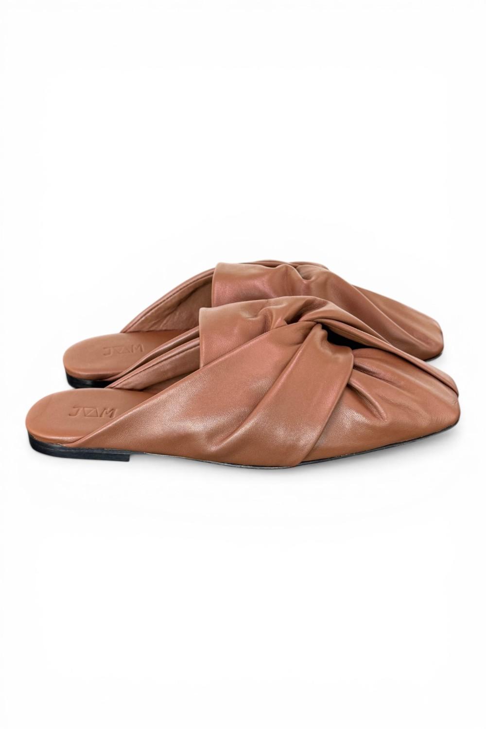 Sabot nodo pelle marrone JVAM<BR/> 