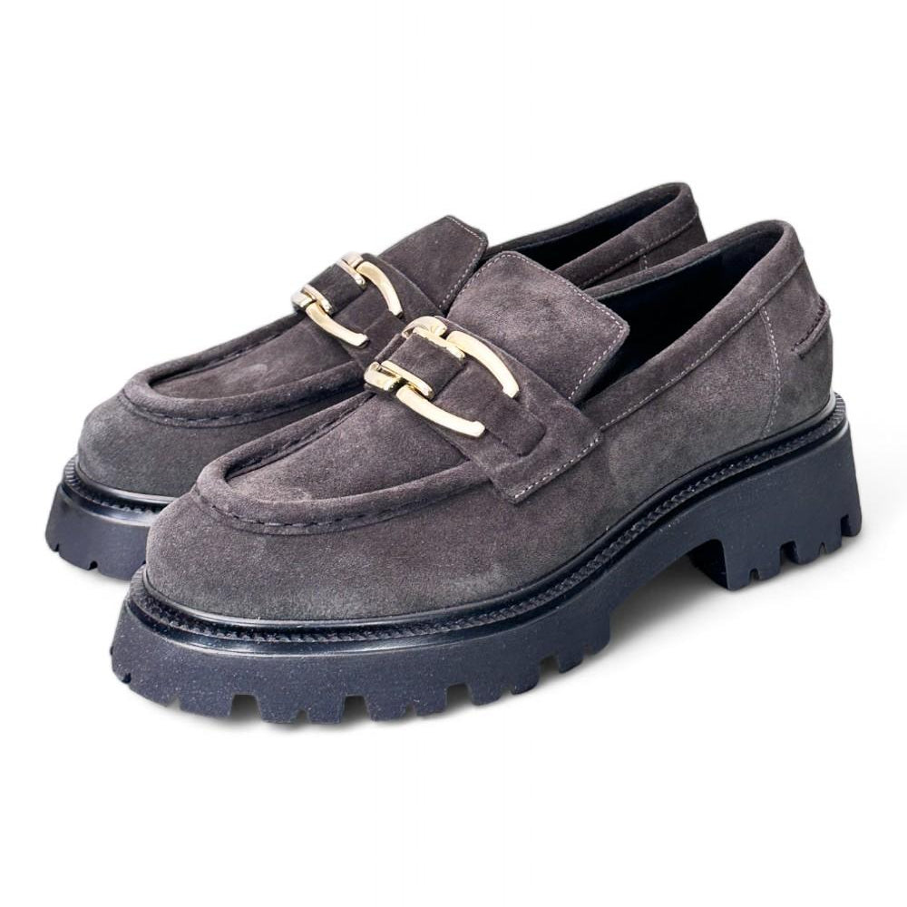 Mocassino donna Uma Parker camoscio pepe 