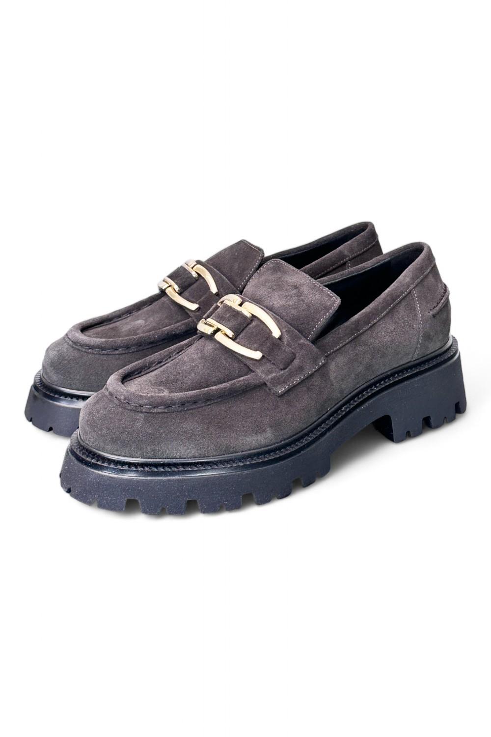 Mocassino donna Uma Parker camoscio pepe 