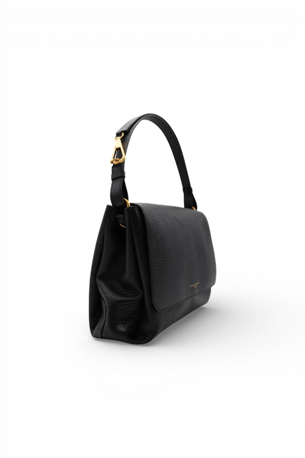 Postino Cecile pelle nera Gianni Chiarini<BR/> 