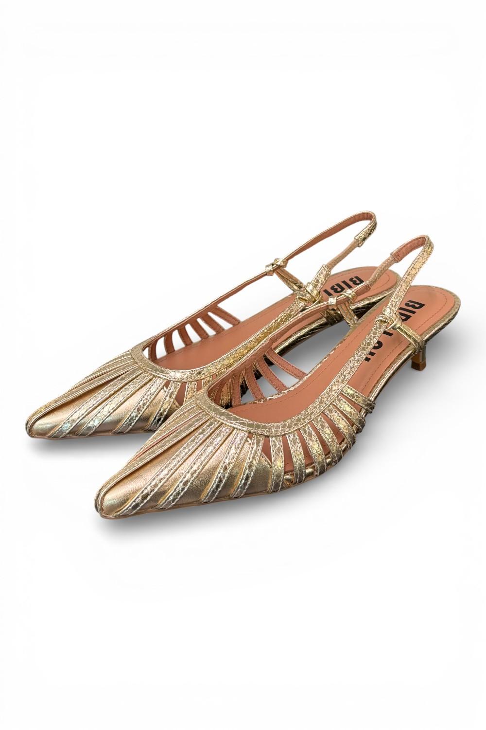 Slingback laminata oro Bibi Lou 