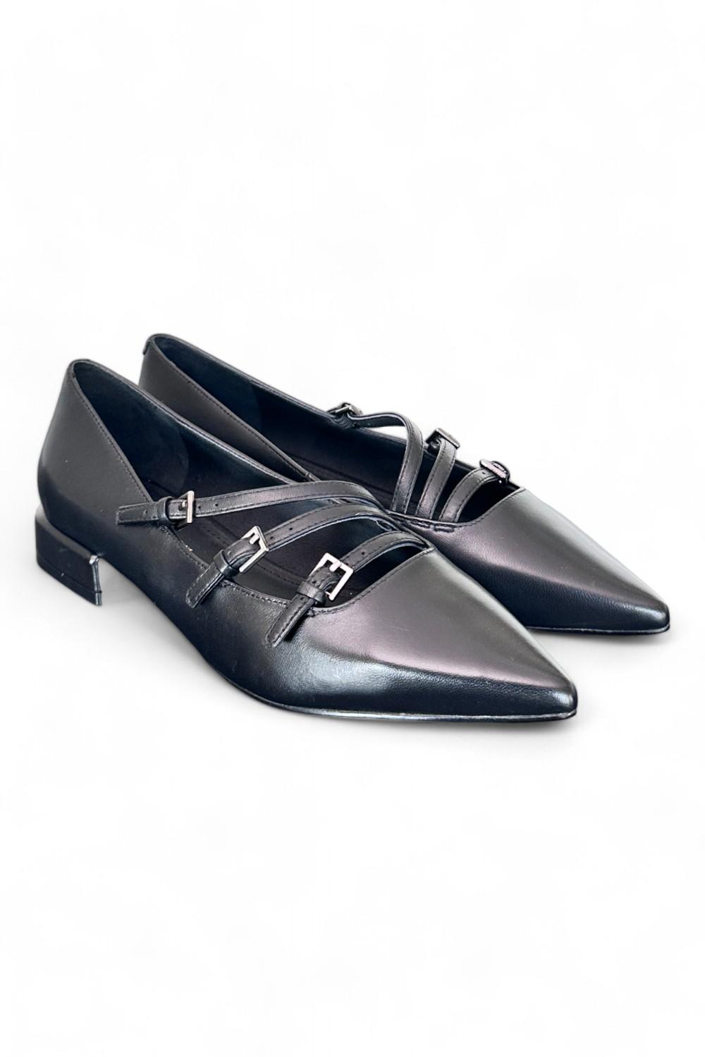 Ballerina cintini pelle nera Bruno Premi 