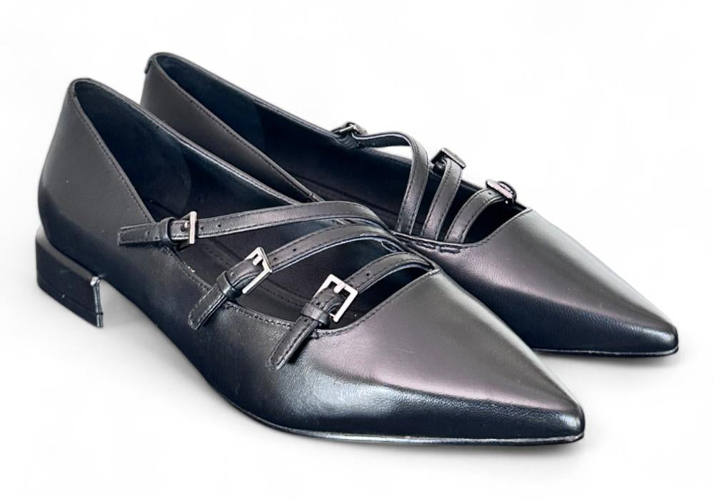 Ballerina cintini pelle nera Bruno Premi 