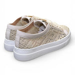 Sneaker donna uncinetto beige oro Stokton<BR/> 