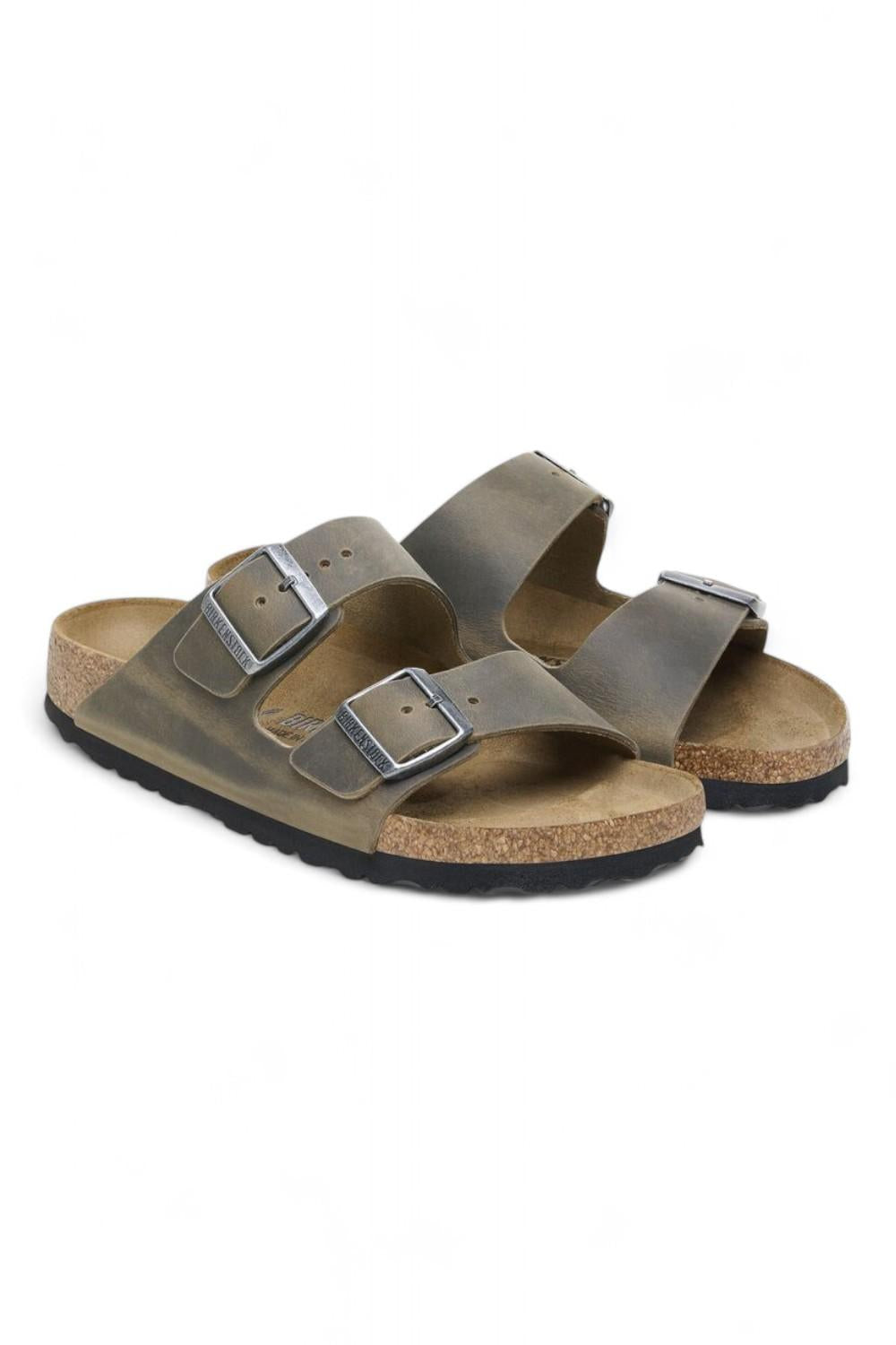 Ciabatta arizona Oil Leatjer Khaki Birkenstock 1027039 uomo 