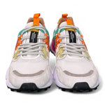 Sneaker donna Flower Mountain Yamano 3 White Fuxia 1N11 rete 