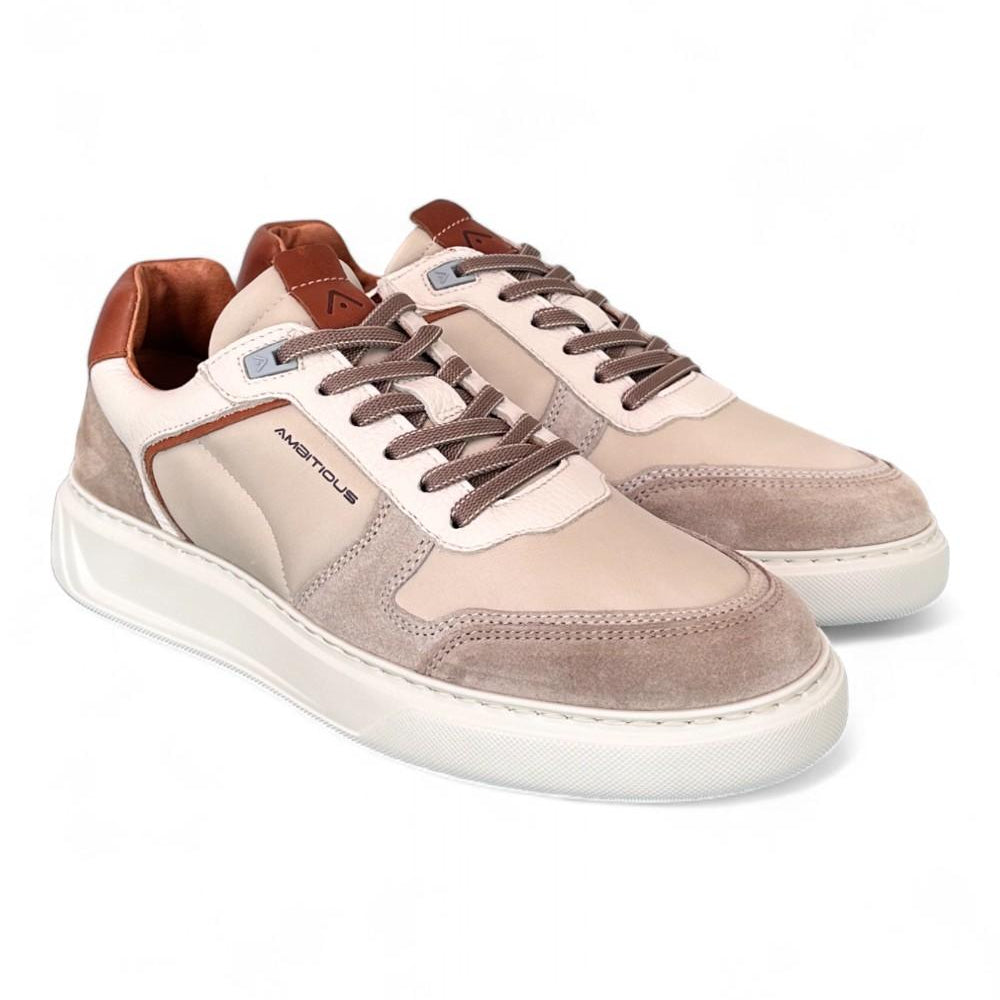 Sneaker uomo basket latte Ambitious 