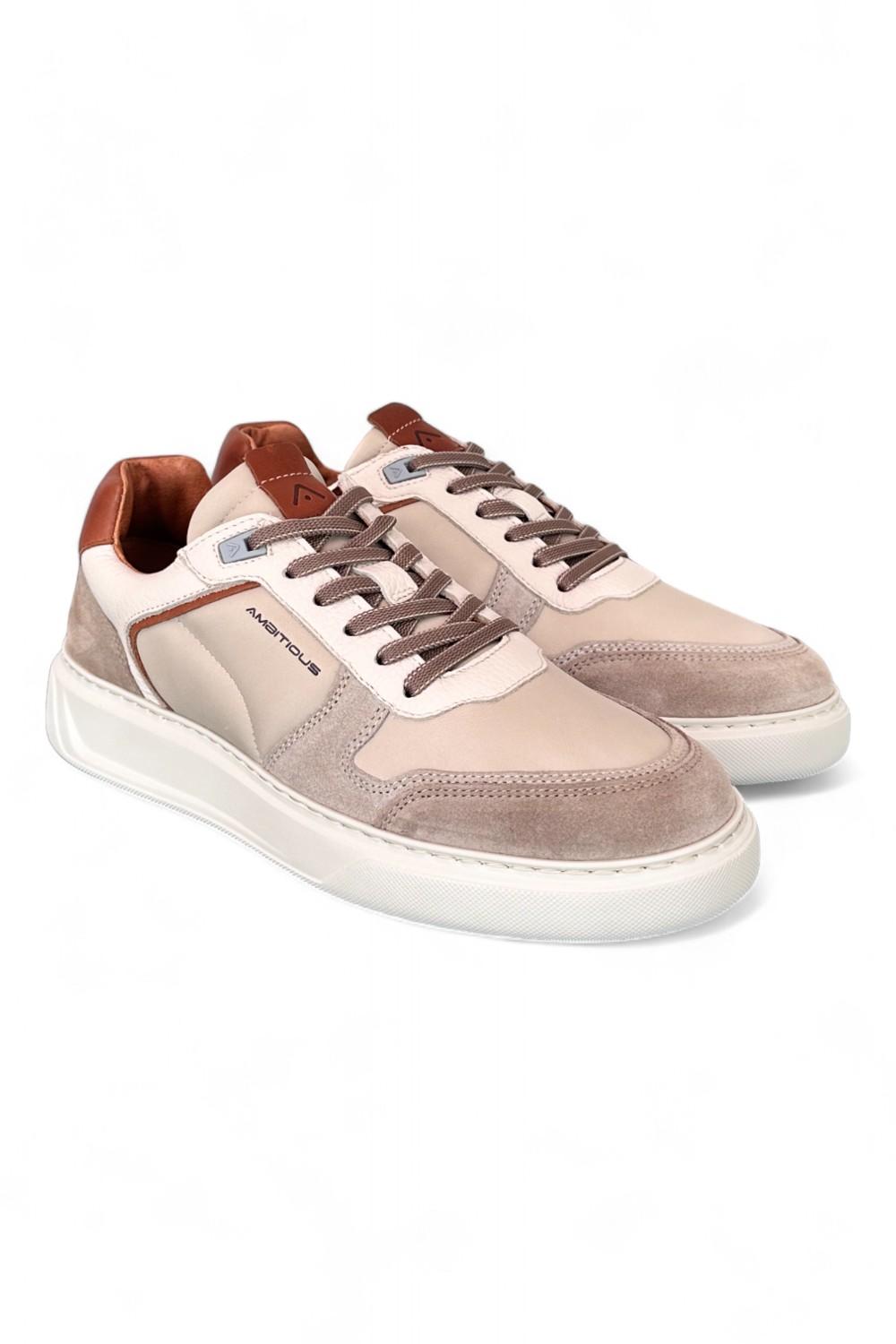 Sneaker uomo basket latte Ambitious 