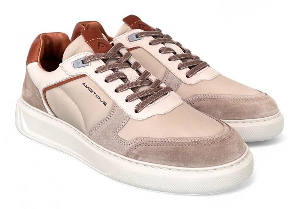 Sneaker uomo basket latte Ambitious 