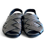 Sandalo flat intrecci nero Patrizia Bonfanti 
