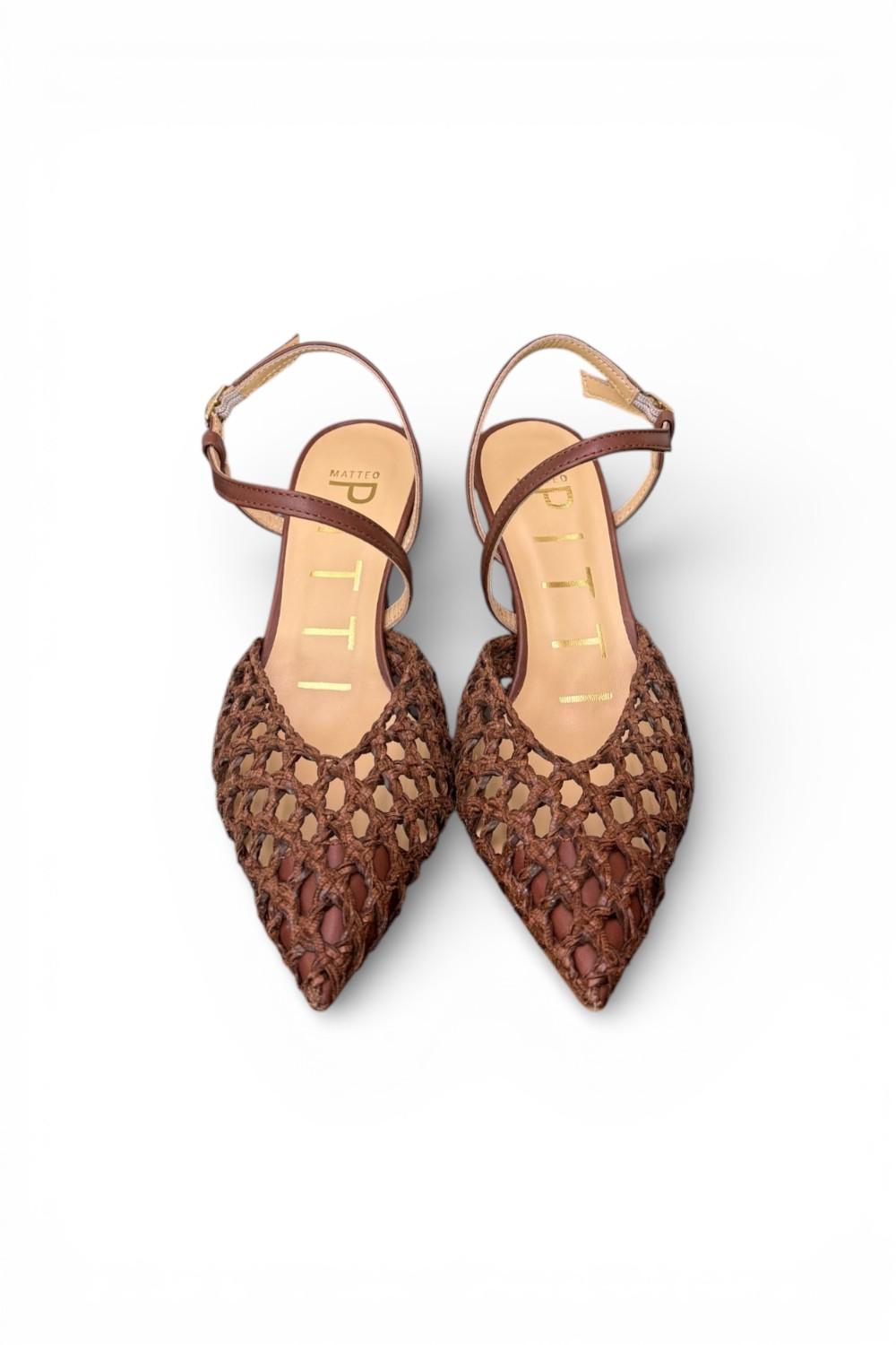 Slingback rafia bruciato T70  Matteo Pitti 