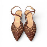 Slingback rafia bruciato T70  Matteo Pitti 